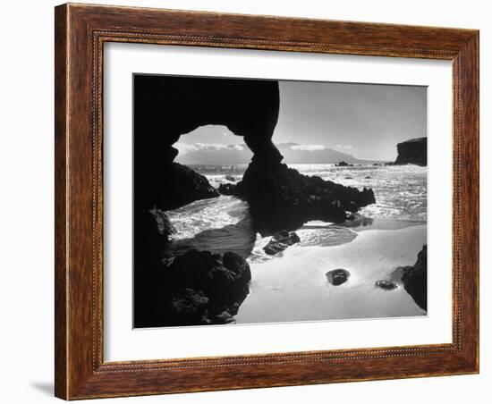 Natural Gateways Formed by the Sea in the Rocks on the Coastline-Eliot Elisofon-Framed Photographic Print