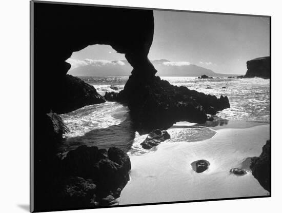 Natural Gateways Formed by the Sea in the Rocks on the Coastline-Eliot Elisofon-Mounted Photographic Print