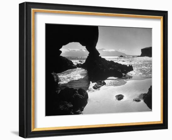 Natural Gateways Formed by the Sea in the Rocks on the Coastline-Eliot Elisofon-Framed Photographic Print