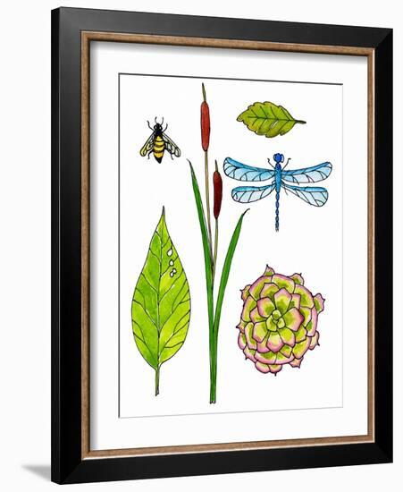 Natural History by the Pond-Blenda Tyvoll-Framed Art Print