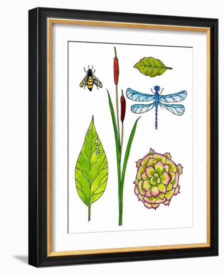 Natural History by the Pond-Blenda Tyvoll-Framed Art Print