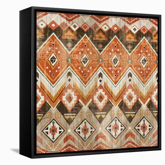 Natural History Lodge Southwest Pattern VIII-Wild Apple Portfolio-Framed Stretched Canvas