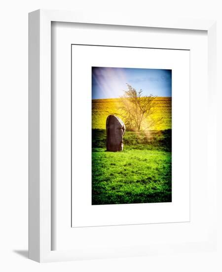 Natural Meadow Landscape and Abstract of Stones - Pewsey - Wiltshire - UK - England-Philippe Hugonnard-Framed Premium Giclee Print