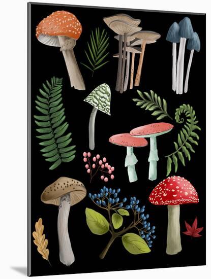 Natural Mushroom Beauties I-Regina Moore-Mounted Art Print
