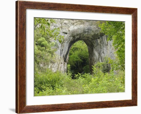 Natural Rock Arch Leading to Reynards Cave, Dovedale, Peak District Np, Derbyshire, UK-Gary Smith-Framed Photographic Print