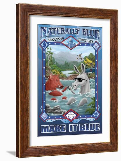 Naturally Blue Arkansas Democrats-Richard Kelly-Framed Art Print