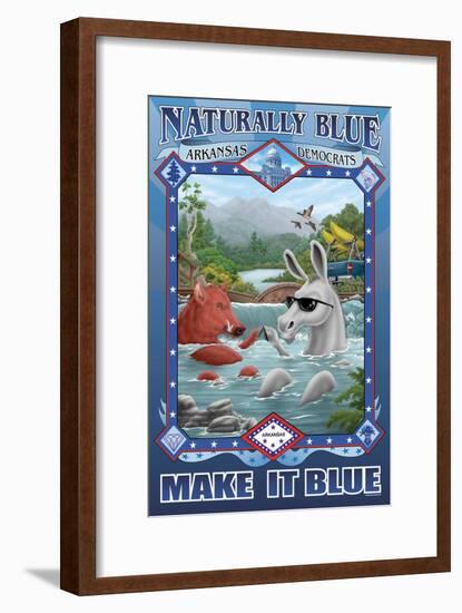 Naturally Blue Arkansas Democrats-Richard Kelly-Framed Art Print