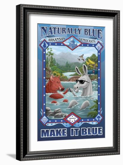 Naturally Blue Arkansas Democrats-Richard Kelly-Framed Art Print