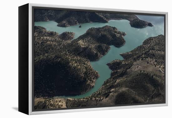 Nature, Andalusia, Lake Zahara, Zahara, Lakeside-Frank Fleischmann-Framed Premier Image Canvas