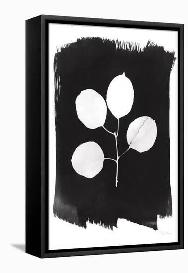Nature by the Lake Leaves II Black-Piper Rhue-Framed Stretched Canvas