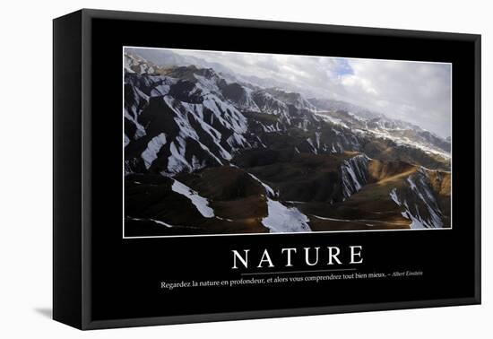 Nature: Citation Et Affiche D'Inspiration Et Motivation-null-Framed Premier Image Canvas