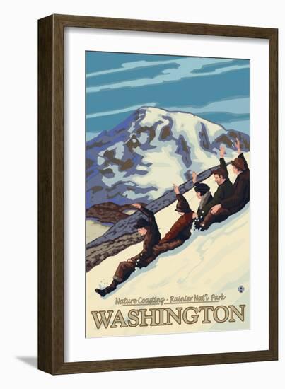 Nature Coasting, Mt. Rainier National Park, Washington-Lantern Press-Framed Art Print