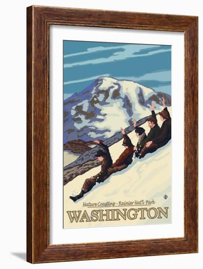 Nature Coasting, Mt. Rainier National Park, Washington-Lantern Press-Framed Art Print