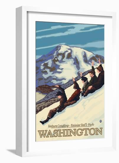 Nature Coasting, Mt. Rainier National Park, Washington-Lantern Press-Framed Art Print