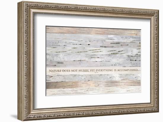 Nature does not hurry (after Lao Tsu)-null-Framed Art Print