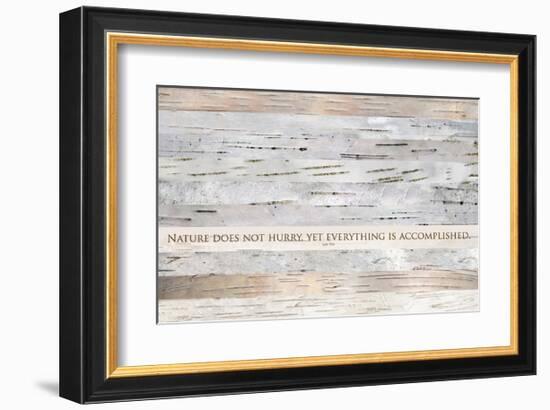 Nature does not hurry (after Lao Tsu)-null-Framed Art Print