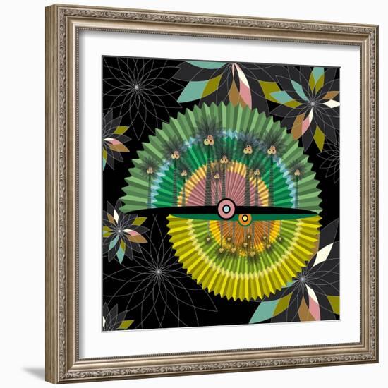 Nature Fan, Coconut Color-Belen Mena-Framed Giclee Print