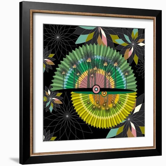 Nature Fan, Coconut Color-Belen Mena-Framed Giclee Print