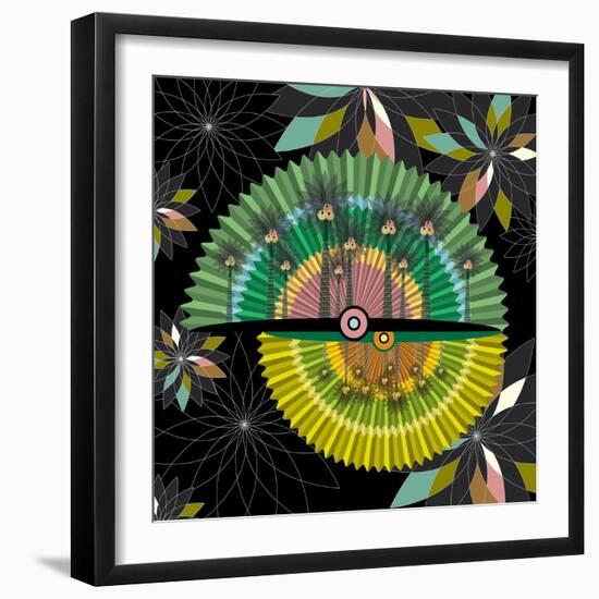 Nature Fan, Coconut Color-Belen Mena-Framed Giclee Print