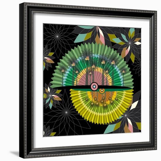 Nature Fan, Coconut Color-Belen Mena-Framed Giclee Print