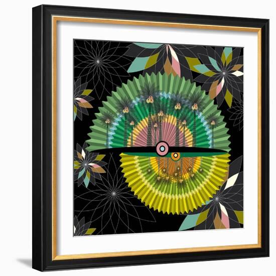 Nature Fan, Coconut Color-Belen Mena-Framed Giclee Print