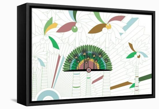 Nature Fan, Coconut-Belen Mena-Framed Premier Image Canvas