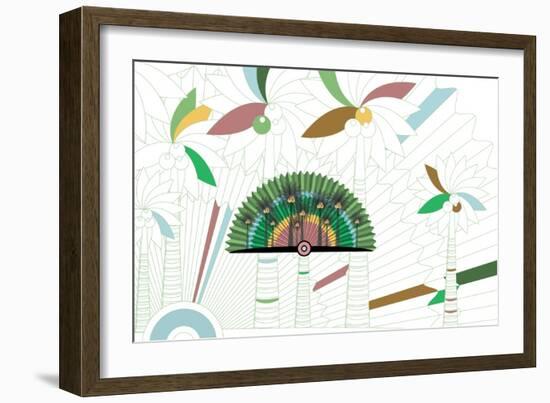 Nature Fan, Coconut-Belen Mena-Framed Giclee Print