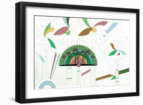 Nature Fan, Coconut-Belen Mena-Framed Giclee Print