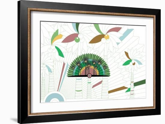 Nature Fan, Coconut-Belen Mena-Framed Giclee Print