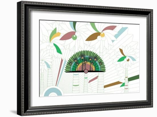 Nature Fan, Coconut-Belen Mena-Framed Giclee Print