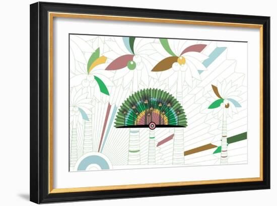 Nature Fan, Coconut-Belen Mena-Framed Giclee Print