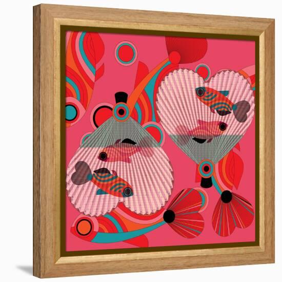 Nature Fan, Fish Color-Belen Mena-Framed Premier Image Canvas