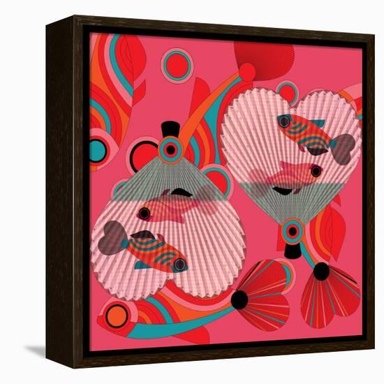 Nature Fan, Fish Color-Belen Mena-Framed Premier Image Canvas