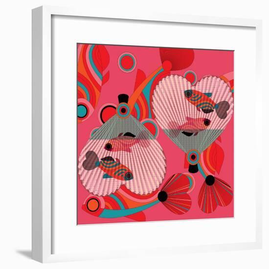 Nature Fan, Fish Color-Belen Mena-Framed Giclee Print