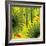 Nature Fan, Green Leaves Color-Belen Mena-Framed Giclee Print