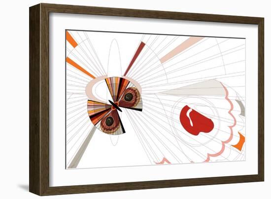 Nature Fan, Moth-Belen Mena-Framed Giclee Print