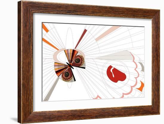 Nature Fan, Moth-Belen Mena-Framed Giclee Print