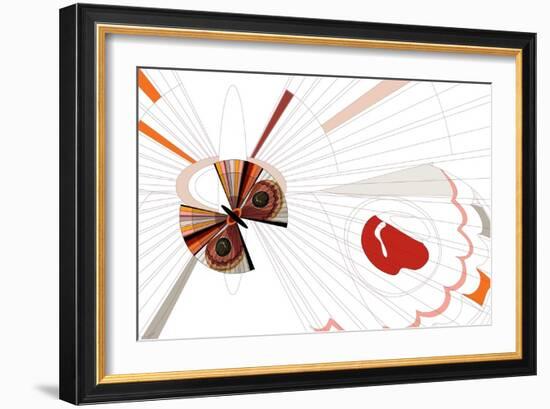 Nature Fan, Moth-Belen Mena-Framed Giclee Print