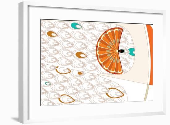 Nature Fan, Orange-Belen Mena-Framed Giclee Print