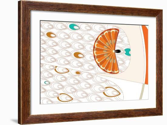 Nature Fan, Orange-Belen Mena-Framed Giclee Print