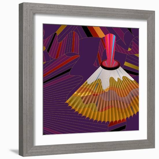 Nature Fan, Volcano Color-Belen Mena-Framed Giclee Print