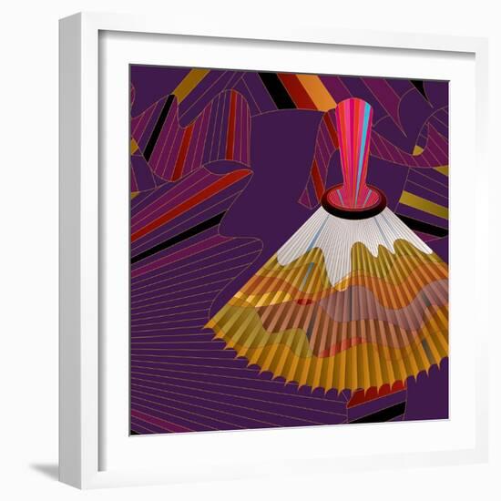 Nature Fan, Volcano Color-Belen Mena-Framed Giclee Print