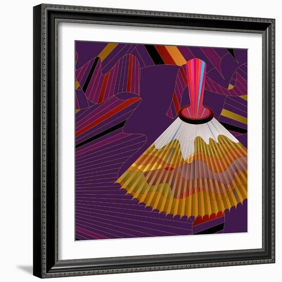 Nature Fan, Volcano Color-Belen Mena-Framed Giclee Print