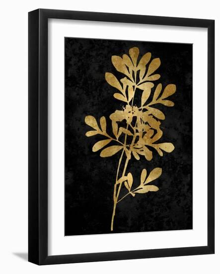 Nature Gold on Black II-Danielle Carson-Framed Art Print