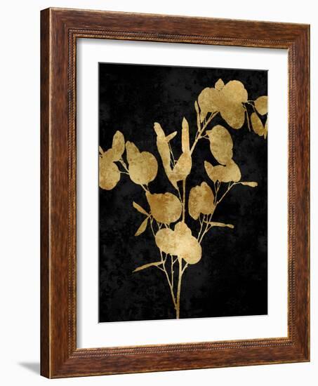 Nature Gold on Black III-Danielle Carson-Framed Art Print