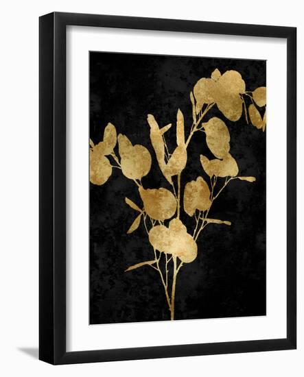 Nature Gold on Black III-Danielle Carson-Framed Art Print
