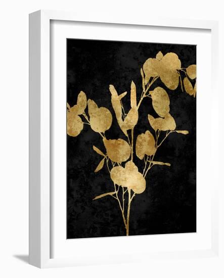 Nature Gold on Black III-Danielle Carson-Framed Art Print