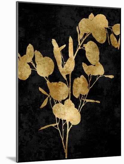 Nature Gold on Black III-Danielle Carson-Mounted Art Print