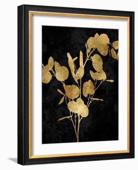 Nature Gold on Black III-Danielle Carson-Framed Art Print