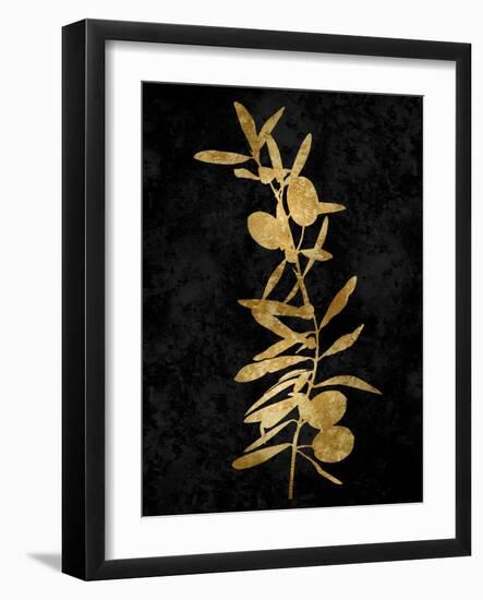 Nature Gold on Black IV-Danielle Carson-Framed Art Print